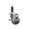 Service Caster 3'' SS Gray Poly Swivel 1'' Expanding Stem Caster with Brake SCC-SSEX20S314-PPUB-TLB-1 - alternate 1